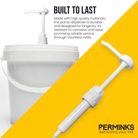 5 Gallon Pump Dispenser - Pump for 5 Gallon Bucket, Jug, Bottle, Large Container - Great for Shampoo & Conditioner, Laundry Detergent, Snow Cone Syrup, Bleach Liquid, Oil & More (Pack of 1)