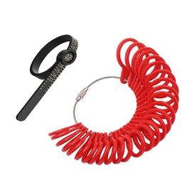 WUCID Ring Sizer Measuring Set Reusable Finger Size Gauge Measure Tool Jewelry Sizing Gauge 1-17 USA Rings Size US 0-13 with Half Size 27 Pieces