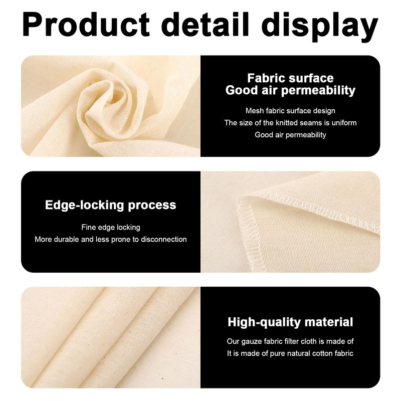 6 Pcs Cheese Cloths for Straining, 50x50cm Muslin Cloths for