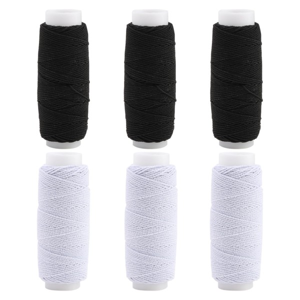 6Pcs Elastic Sewing Thread 25m Each Shirring Shearing Elastic String