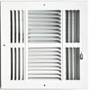 HBW 10"x 10" (Duct Opening Size) 3-Way Stamped Face Steel