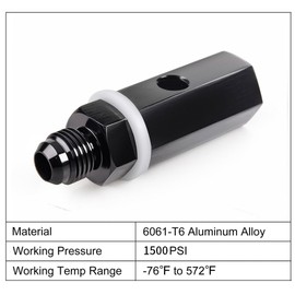 CNRAQR 6AN Male Fuel Cell Tank Rollover Vent Valve Aluminum Fuel Cell Tank Mounted Hose Line Fitting Black Anodized 2Pcs