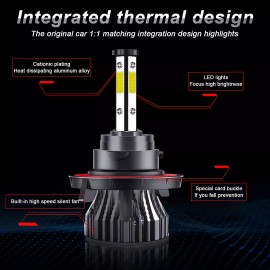 SHENKENUO For Chevy Cruze 2011-2015 9008+H11 LED Headlight Hi/Low Fog Light Combo Bulbs