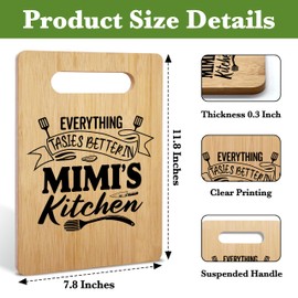 ZIIUFRN Mimi Gifts, Mothers Day Mimi Gifts from Grandkids, Mimi Birthday Christmas Kitchen Gifts for Grandma, Cutting Board Set-A07