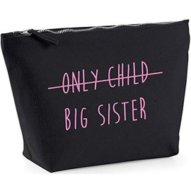Hippowarehouse Not an only child, Big sister Printed Makeup Bag Make Up Cosmetic Wash Bag Travel Organiser 18x19x9cm