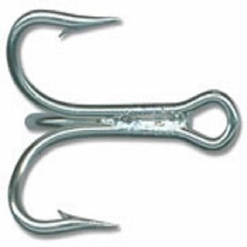 Mustad Treble Hook, 3 Extra Strong, Short Shank - Durasteel 3/0