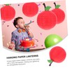 CAXUSD 5pcs Apple Shaped Decorative Paper Lanterns Unique Hanging Party