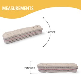 100 Heavy Cotton 2 Webbing Strap for CargoFurniture, with or Without Buckles (15 Feet Roll), Natural