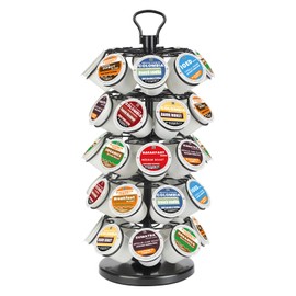 BLACKSMITH FAMILY K Cup Holders,K Cup Holder, K Cups Holder,K Cup Carousel, Coffee Pods Holder Storage Organizer Stand (Black, 40 Pods Capacity K/D Design)