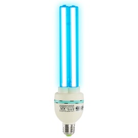 36 Watts Ozone UVC Light Bulb, 185nm wavelength UV Lamp for Basement/Storehouse/Car, E26 110V CTUV-36 (with Ozone)