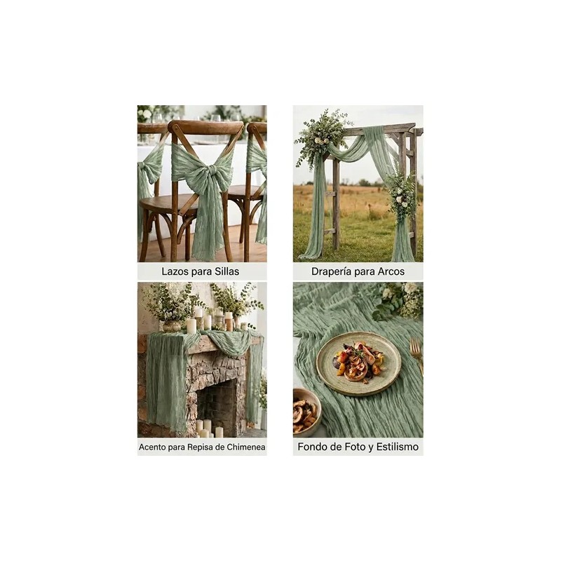 Caminos De Mesa Gasa Elegante Boho Decoración De Mesa Y