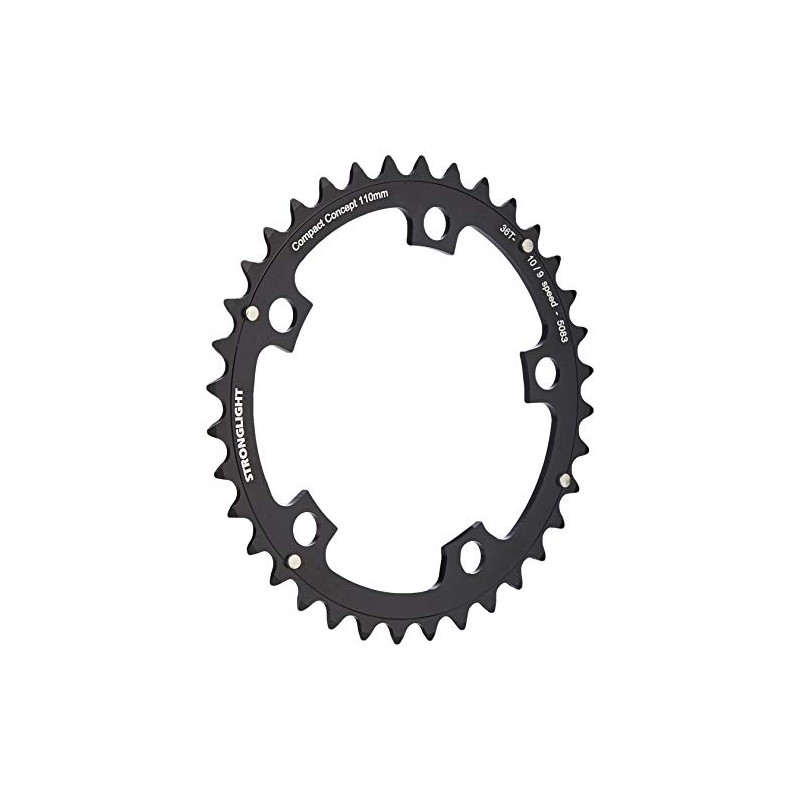Stronglight 5-Arm/110PCD Chain Ring - Black, 46 T