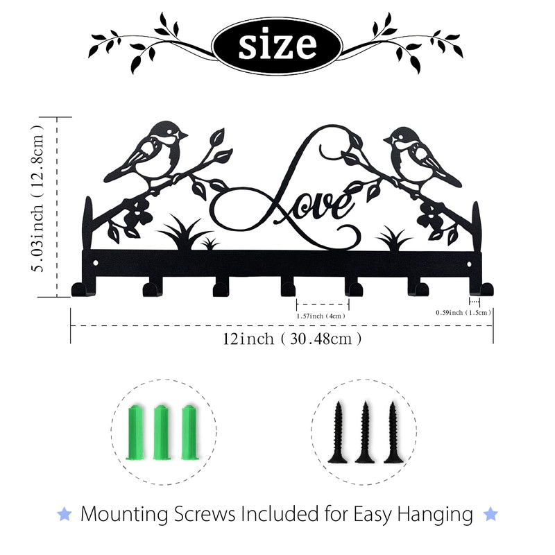 Metal Key Holder, Key Hooks for Wall, Key Holder for
