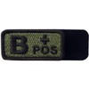 B Type + Tactical Blood Type Embroidered Velcro Patch (Olive