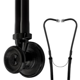 DJMed Sprague Rappaport Type Two Tube Stethoscope, Black