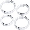 HINZIC 4pcs 925 Sterling Silver Split Jump Ring, 5mm/6mm Small