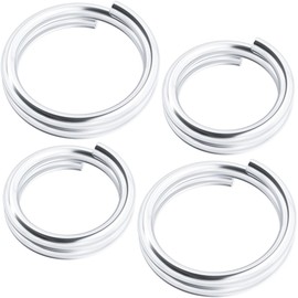 HINZIC 4pcs 925 Sterling Silver Split Jump Ring, 5mm/6mm Small Necklace Jewelry Clasp, Open Connector Closures for Key Rings Bracelet Earring Charm- Silver