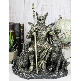 Ebros Norse Viking Mythology Odin The Alfather Sitting On A Throne Statue