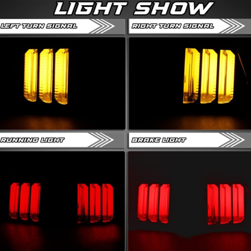LED Motorcycle Taillight Turn Brake Driving Signal Lamp 42W for