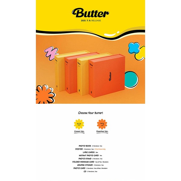 BTS BUTTER Album (PEACHES Ver) K-POP SEALED
