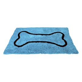 Soggy Doggy Blue Doormat with Brown Bone, 36 by 60"