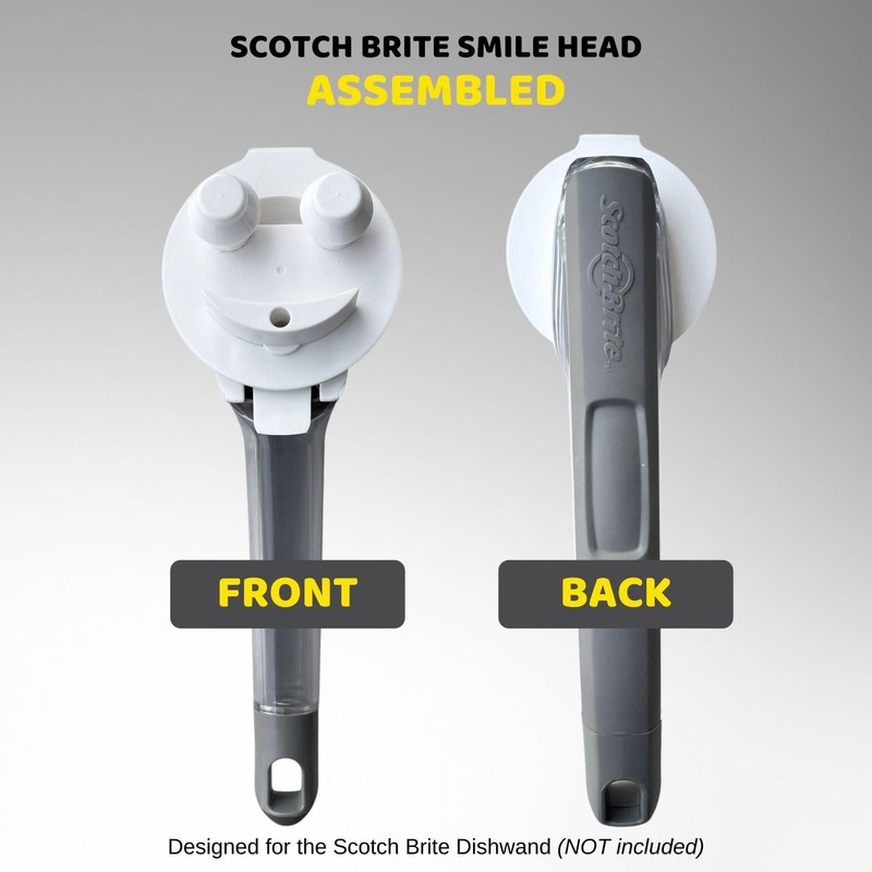 Smilyeez Smile Head for Scotch Brite Dishwand with Yellow Scrub