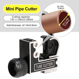 Spurtar Mini Pipe Cutter Tool 1/8 to 1-1/8 inch (3-28mm) Tube Cutter for Copper, Brass, Aluminum Pipe for Plumbing, HVAC Work, Automotive Repairs, DIY Projects