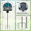 VividLadybug Solar House Numbers Yard Sign Stake, Solar Powered Lights
