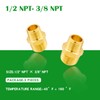 Tnuocke 3pcs 1/2 NPT Male x 3/8 NPT Male Solid