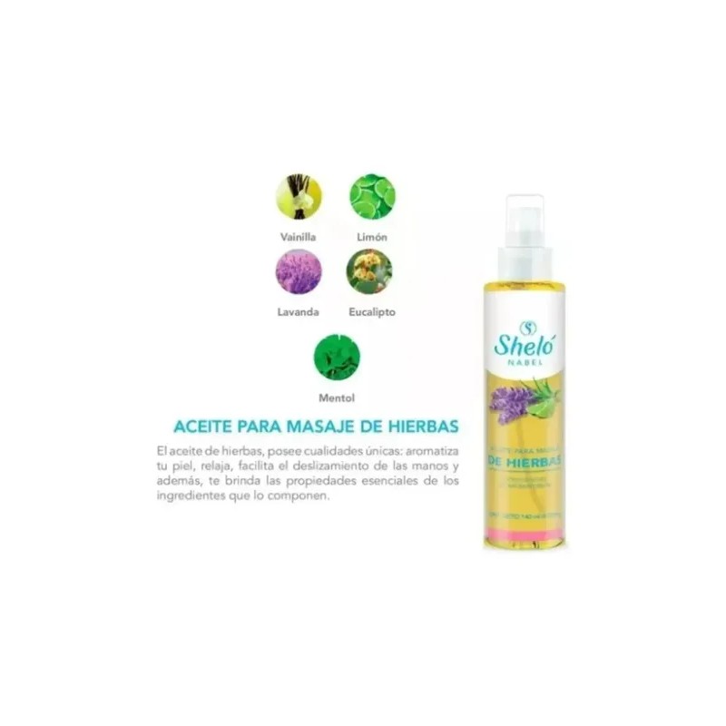 Aceite para Masaje Sheló Nabel de Vainilla para Relajación