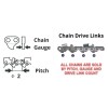 Forester 6" Chainsaw chain - Replaces Ryobi 318906002 RY6C1 on