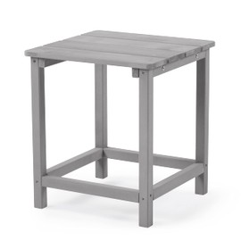 Outdoor Wooden Adirondack Patio Side Table, Cedar Wood Garden End Table, Coffee Table for Indoor or Outdoor