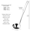 Iegefirm Kitchen Soup Ladle 304 Stainless Steel Punch Luminous Ladell