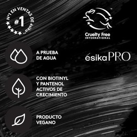 ésika - Mega Full Volume Máscara de Pestañas A Prueba de Agua 8g - Negro                                                                              