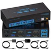 HDMI USB 3.0 KVM Switch 2 PC 2 Monitors 4K60Hz