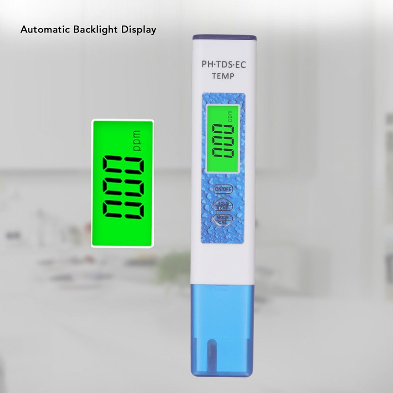 Water Quality Tester 4 in 1 PH EC TDS TEMP