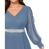 Women Mother Bride Dresses Plus Size Formal Evening Dusty Blue