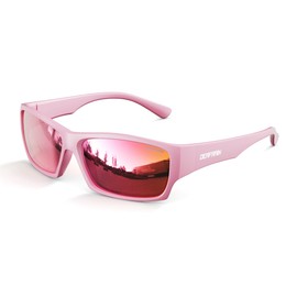 DEAFRAIN Girls Baseball Sunglasses Kids Youth Polarized Unbreakable Flexible Sports Glasses for Teen Age 5-14