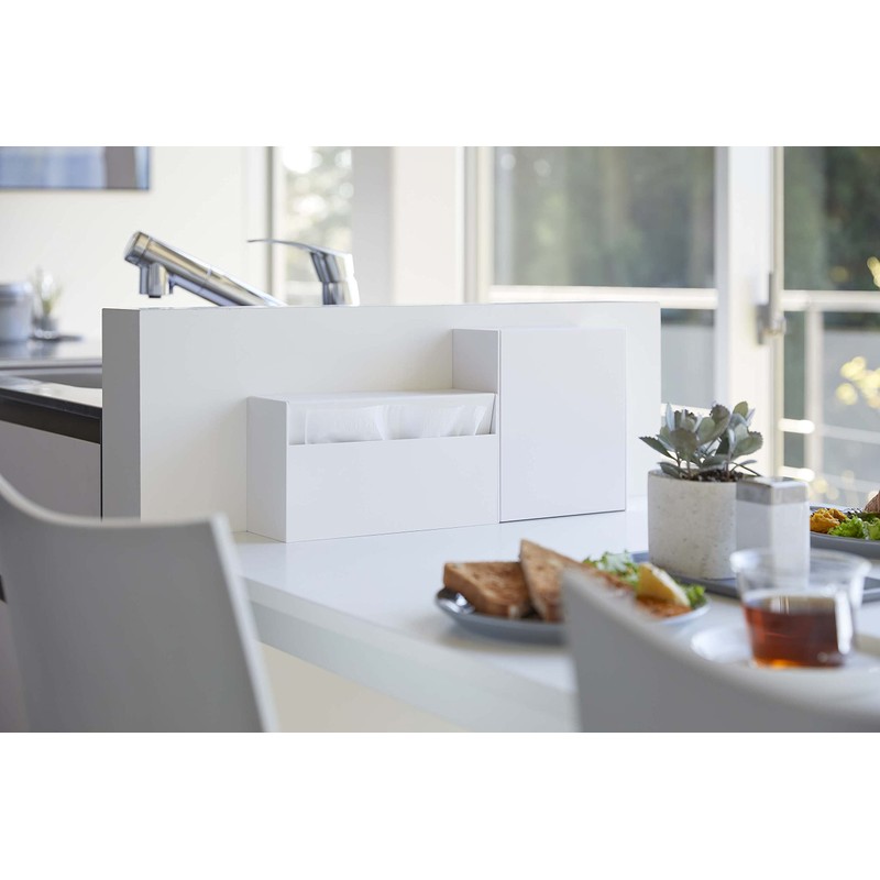 Yamazaki 5439 Magnetic Paper Holder, White, Approx. W 9.6 x