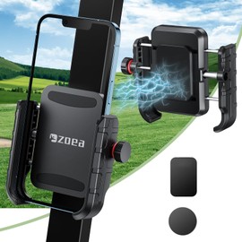ZOEA Golf Cart Magnetic Phone Holder, Smartphone Mount, Ultra Strength Magnet Golf Phone Caddy, 360°Rotatable/One-Handed Pick & Place View Golf Cart Accessories Golf Gifts (Black)