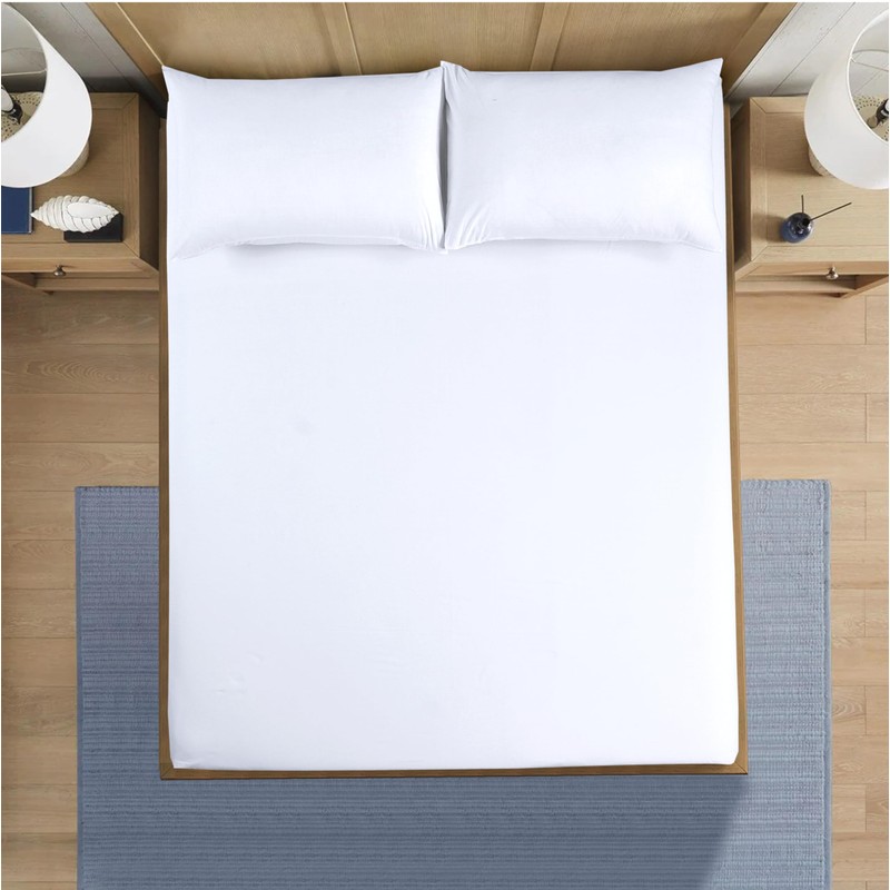 CHARKHAH Polycotton Fitted Sheet for Single Double King Super King