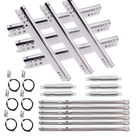 Criditpid Grill Replacement Parts for Charbroil Performance 463276517, 463244819, 463347519, 463347017, 463377319, 463342119, Grill Heat Plates, Burner Tube, Crossover Tube & Igniter.