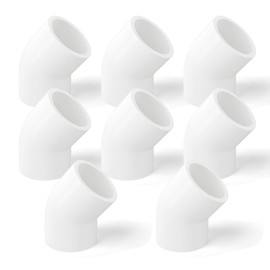 GASHER 4PCS PVC Pipe Fitting 2" PVC 45 Degree Elbow, Furniture Grade Pipe Socket Fittings, For Home or Industrial