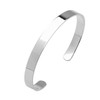 VN Jewelry Men's Silver Bangle Bracelet - 8 Mm Plain