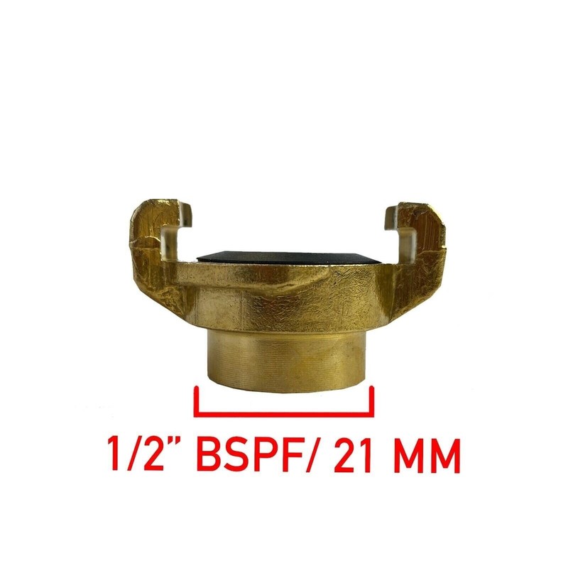 Brass GEKA Type Hose Quick Connect Adapter Claw Fitting Pipe
