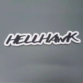 FMS Gear 1 White HELLHAWK Emblem fits Jeep Trackhawk Grand Cherokee Door Liftgate Badge