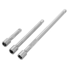 Operitacx 3er Set Buchsen-pleuel-set Steckdosen Werkzeug Ratschenschlüssel Schlüsselverlängerung Verlängerungssteckdose Ratschenverlängerung Schmale Steckdose Chrom-vanadium-stahl Silver