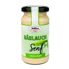 Altenburger Original Wild Garlic Mustard, 200 ml in Glass, Spicy Medium Hot Mustard with Delicious Wild Garlic Note