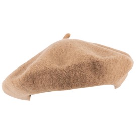 Hat To Socks Wool Blend French Beret for Men and Women in Plain Colours (Camel)