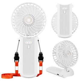 ISFOFO Mini Handheld Fan 1 Pack, Portable Fan 4 Speeds, Cooling Personal Hand Held Fans USB Rechargeable Battery Operated, 180° Foldable Travel Small Fan for Outdoor Beach Camping Office